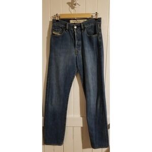 Vintage Diesel Industry Keetar Pants Blue Jeans Mens Button Fly Size 28X34